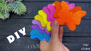 WOW! 🤩 AMAZING Butterfly Making Idea With Glitter Foam Sheet