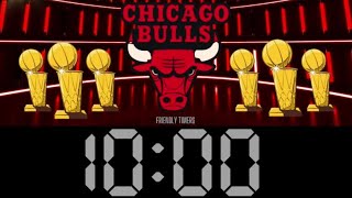 10 Minute Chicago Bulls NBA Basketball Championship Dynasty Titles Countdown Timer (without music)