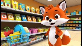Маленький лисёнок управляет супермаркетом