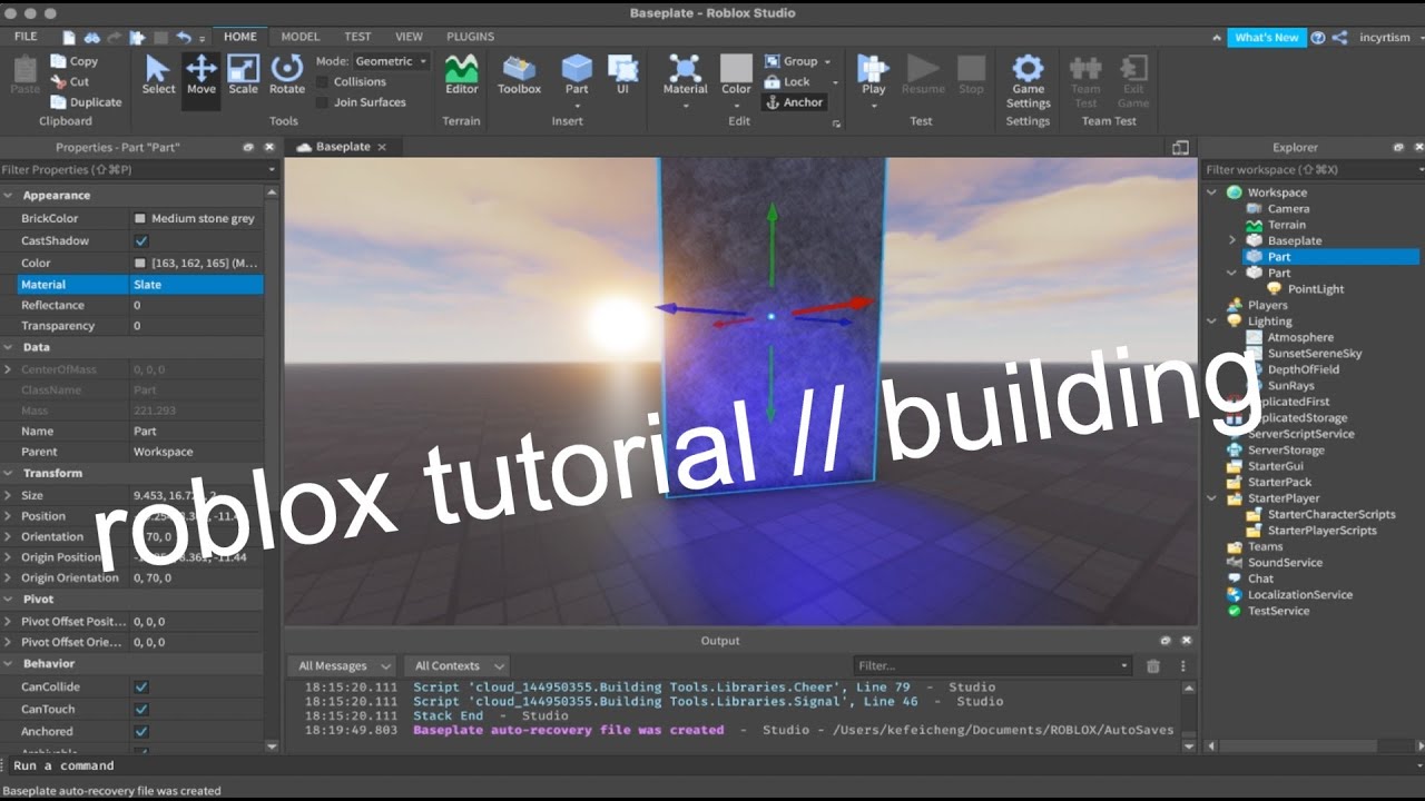 roblox tutorial // building - YouTube
