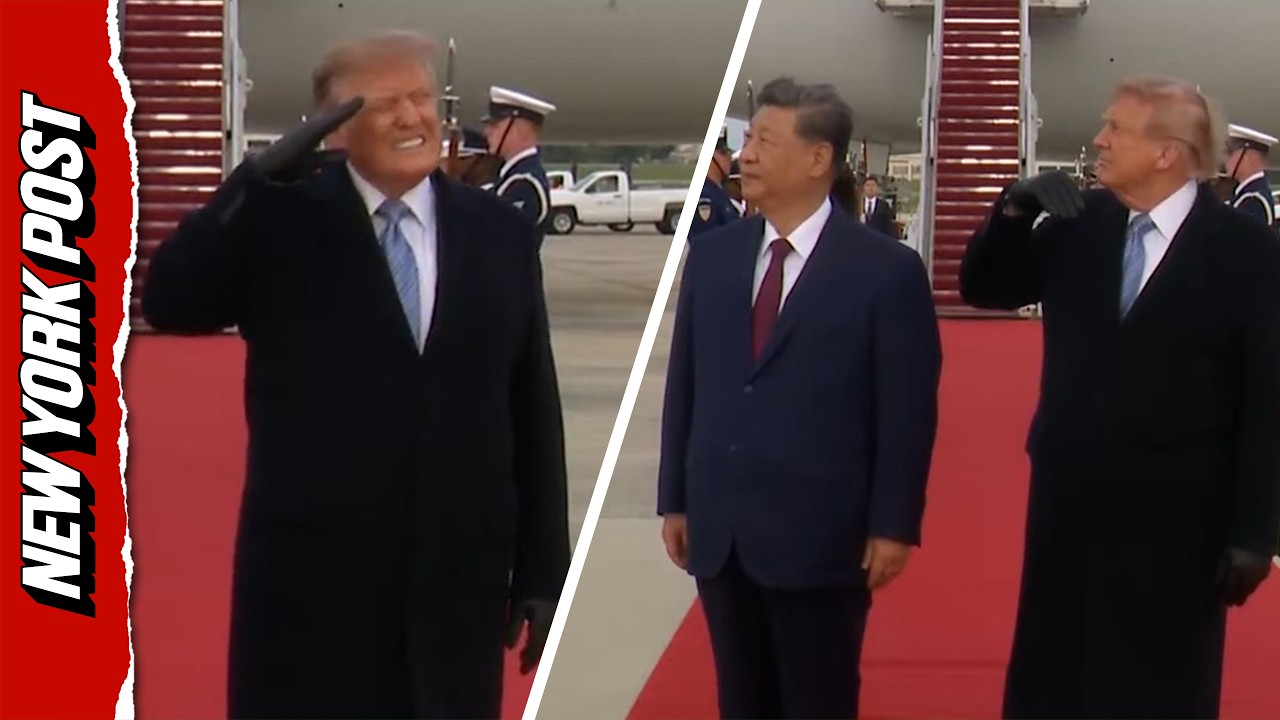 See Trump’s Unforgettable Reaction to Xi’s Military Jet Flyover Welcome