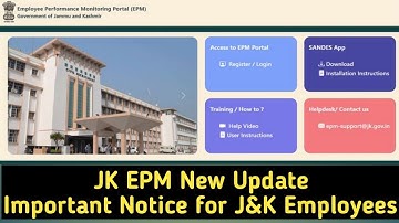 #jkepm#epm|J&k EPM fresh Updates|No EPM for govt employees|Employees Performance Monitoring Portal