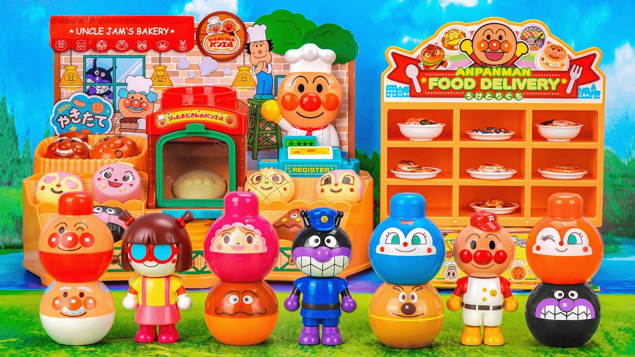 ✨癒しのASMR✨アンパンマン ジャムおじさんのパン工場  & アンパンマンのフードデリバリー おもちゃセット 🍳究極のサウンド体験を開封🎧😊