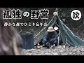 【ソロキャンプ】ただ静寂に包まれながら無音を聞く。