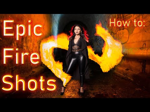 Behind The Scenes Fashion Model Photoshoot With Fire