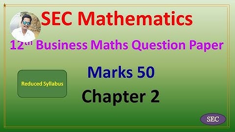 12th Samacheer Business Maths Chapter 2 Integral calculus Practice Revision 2 Question paper
