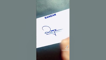 Ramzan name fancy signature idea #elegantdesigns #signatureideas #easysignature