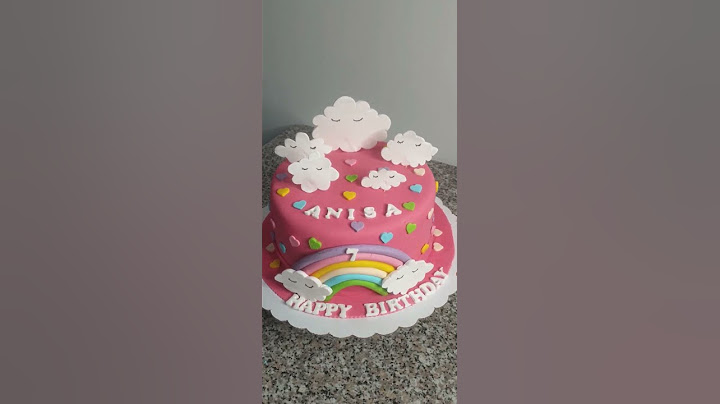 Birthday Cake for Girls With Rainbow Topper - Torte Linda