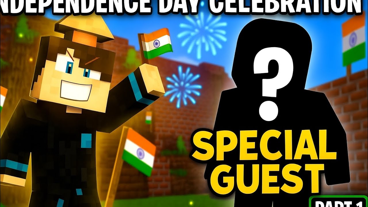 "Minecraft Independence Day BUT a Secret Guest Pranked Me! 😂 | Part 1"