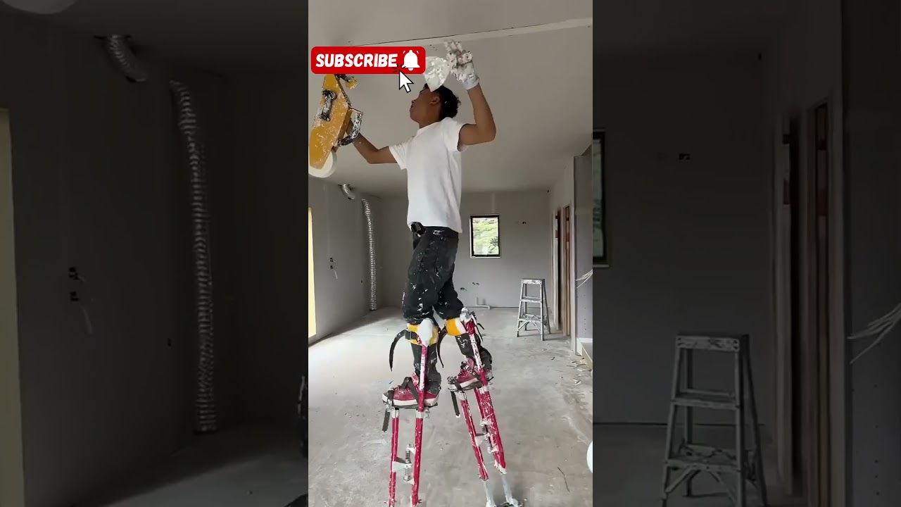 These Construction Stilts are a GAME CHANGER! 🤩 Walkin' Like Giants! 