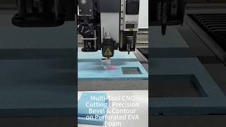 Bevel & V-Groove Cutting on Perforated EVA Foam ✂️ Triple-Toolhead CNC | M.RISE
