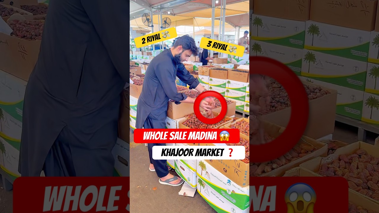 3 RiyaL Ajwa Khajoor😱❓ | Whole Sale Madina Khajoor Market🌴