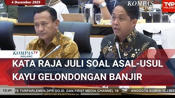 Menhut Raja Juli Blak-Blakan soal Asal Usul Kayu Gelondongan di Banjir Sumatera