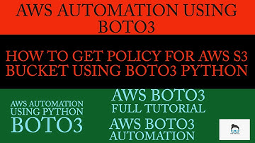 Aws Automation Using Boto3 Python|How To Get Policy For Aws S3 Bucket Using Boto3 Python|Part:5