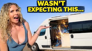 We’re OFF-GRID! But this is HARDER than we expected | DIY Van Build UK 🚐 ⚡️