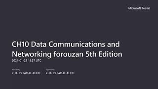 CH10 Data Communications and Networking forouzan 5th Edition