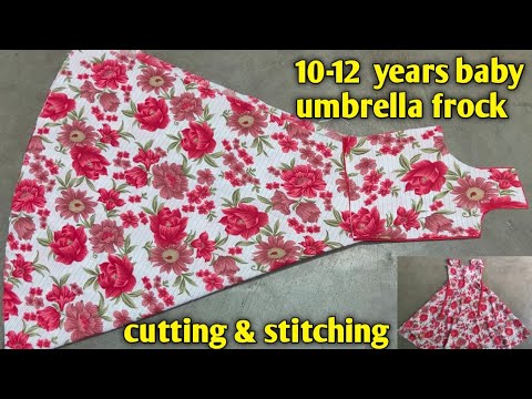 One Piece umbrella cut Baby Frock Cutting and stitching | Baby frock Cutting  and stitching - YouTube