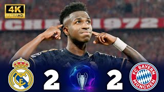Highlights - Real Madrid (2-2) bayern Munich ➾🔥 Champions League [2024] ⚡🏅● Vinicius shines ❤️¦ 4k ✨