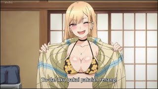 Anime Moment Marin Kitagawa Pakai Baju Renang Di Rumah Gojo Kawaii