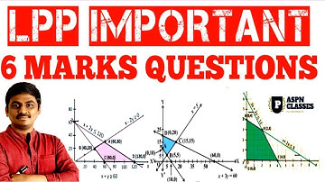 Linear programming Class 12 Impornt Questions|| LPP 6 marks important questions 2024