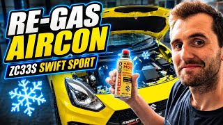 How to Re-Gas the Aircon on a ZC33S Suzuki Swift Sport 2017-2025 | DIY A/C Recharge