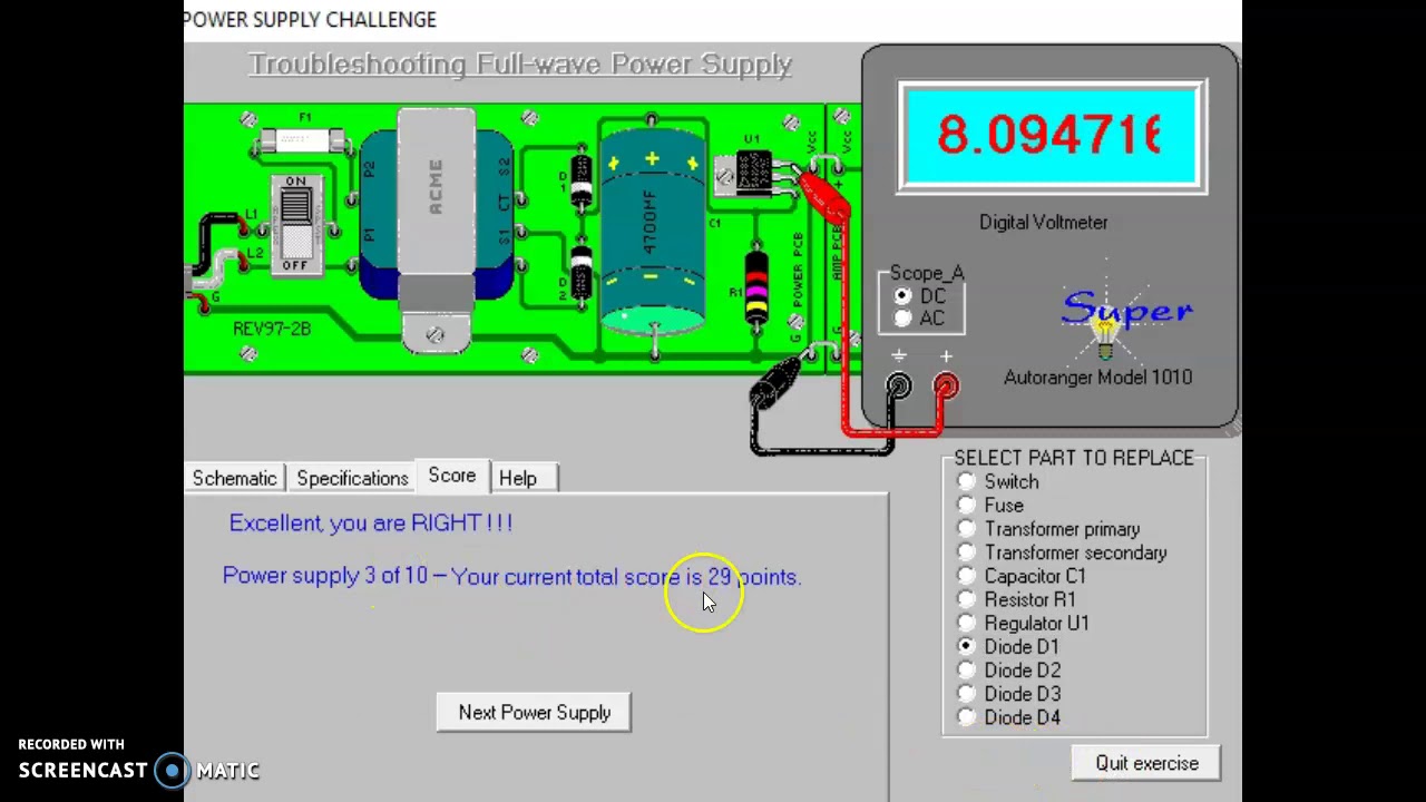 PSC- Full-Wave w/Voltmeter