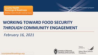 Webinar: Working Toward Food Security Through Community Engagement