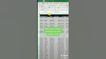 Resizing column and rows|Excel Tricks