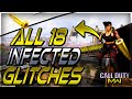 Cod mw  all 18 working infected glitches  out of mapledgesgod mode  season 6 glitches 