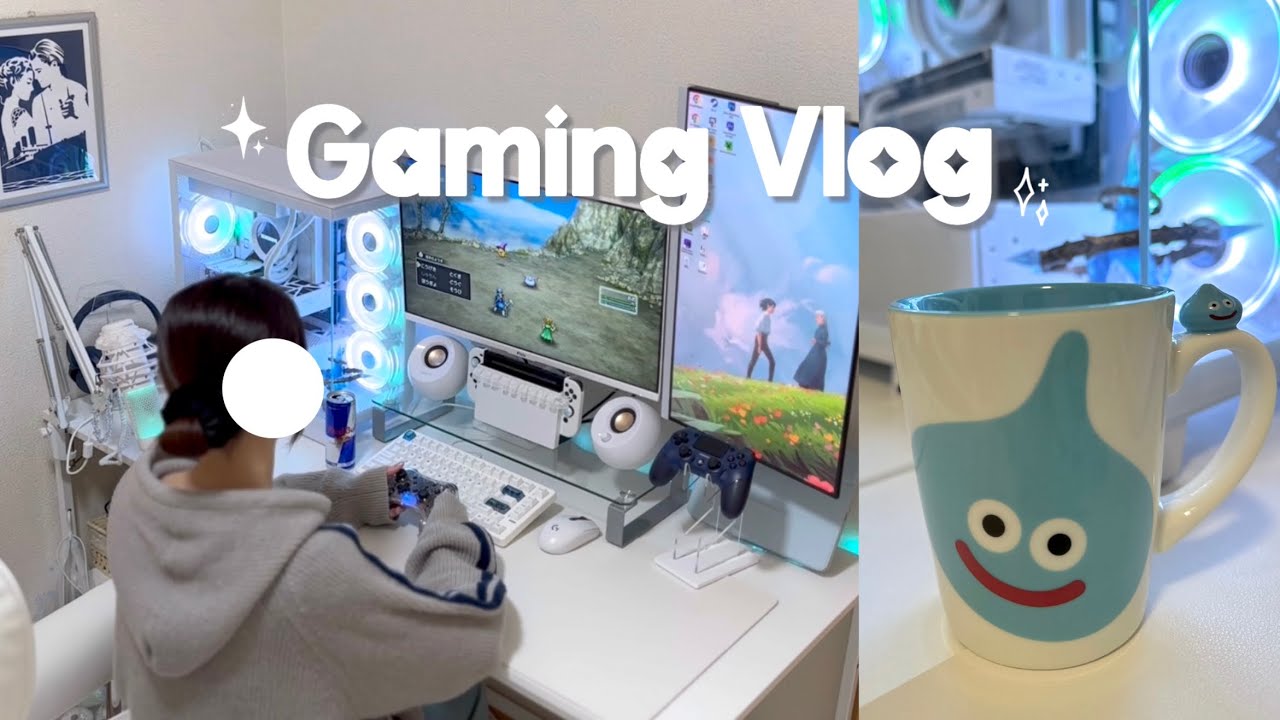 【Gaming Vlog】ドラクエⅡで遊ぶだけの休日🎮インドア社会人の日常⟡.·