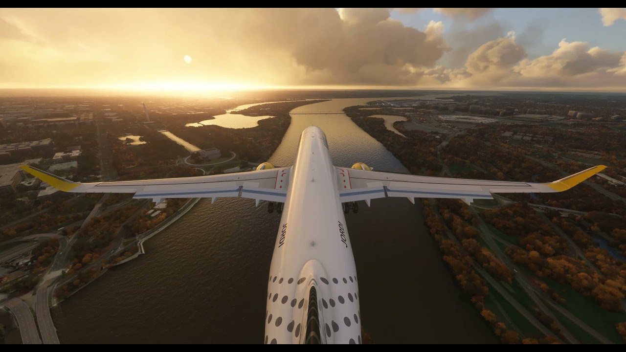 Microsoft Flight Simulator - Washington National Airport (KDCA) RNAV RWY19 landing - 4K