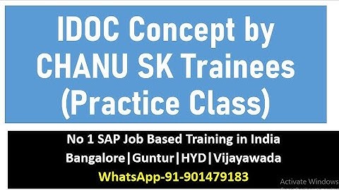 SAP FICO Course in telugu| IDOC Concept by CHANU SK Trainees| SAP FICO Videos in telugu| Chanu SK