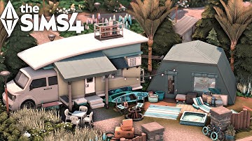 Family Camper + Tent | The Sims 4 | Stop Motion Speed Build | No CC | Van Life