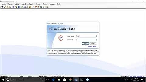 eTime TrackLite Desktop Software How to Add User & Change Password-English Language