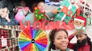 VLOGMAS DAY 2: Spin the Wheel Challenge, Shopping for Christmas Pajamas, Mommy/Daughter Time + More