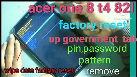 Acer one 8 t4 82l factory reset/how to hard reset acer one 8 t4 82l||#farmet.