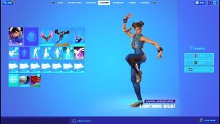Fortnite chun li skin with all my dances and emotes