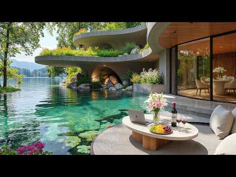 Serene Lakeside Morning Coffee Escape | Smooth Jazz Music for Relaxation, Focus & Peaceful Work ☕🌿