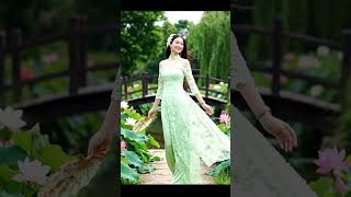 Vietnamese Girl Wearing Beautiful Ao Dai 147