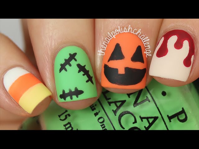 4 Easy Halloween Nail Art Designs Diy Kelli Marissa Youtube