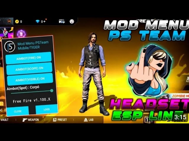 PS Team Mod Menu Apk 2023 Download For Android [FF Hacks]