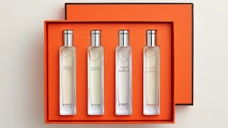 Career Overview Unboxing Hermes Les Jardin perfume travel set | it comes in Four different scents