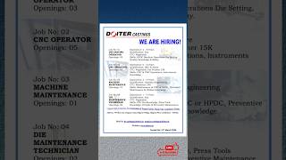 Job opportunities For Freshers | OEM Industry jobs | Tamilnadu #job #jobsearch #freshers #experience
