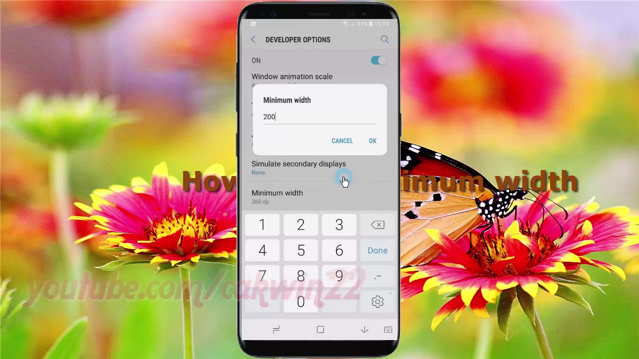 Android Nougat : How to set Minimum width in Samsung Galaxy S8 or S8 ...