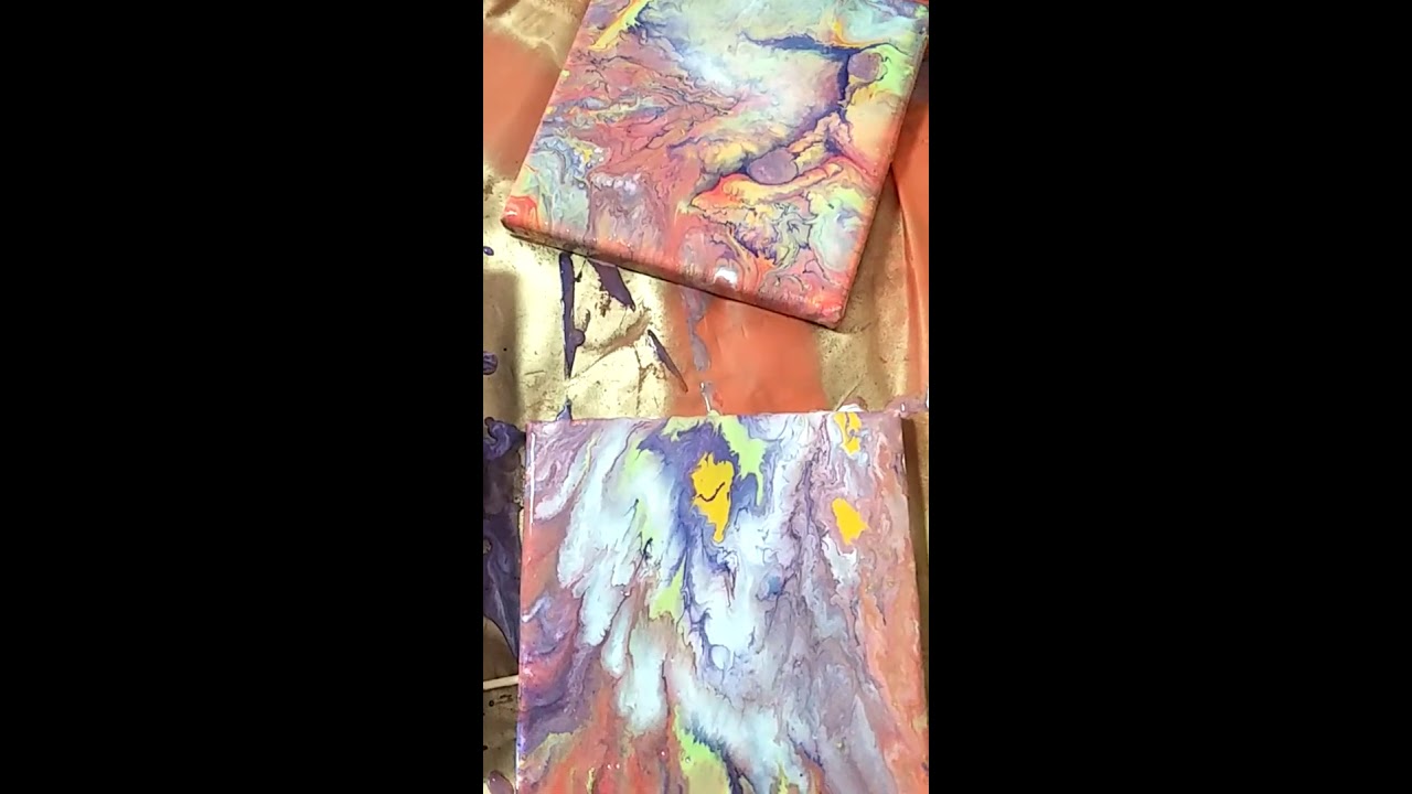 Acrylic paint pours using PVA glue YouTube