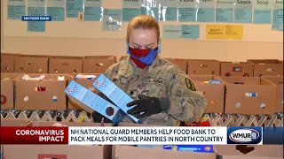 National Guard members help food bank pack meals