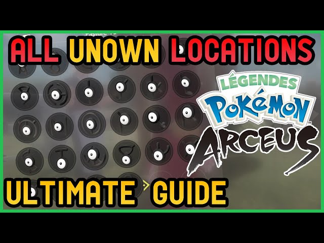 Pokemon Legends: Arceus Unown Locations Guide