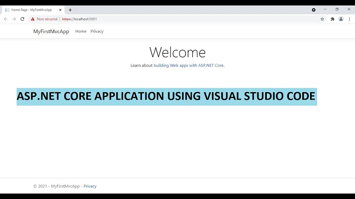 Create ASP.NET CORE Web Application using Visual Studio Code