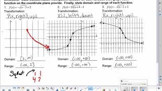 Unit 6 Obj 3 Graphing Radicals Summative Review
