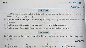 EX 20.2 Q1 TO Q5 AREA BOUNDED REGIONS SOLUTIONS OF CHAPTER 20 CLASS 12 RD SHARMA